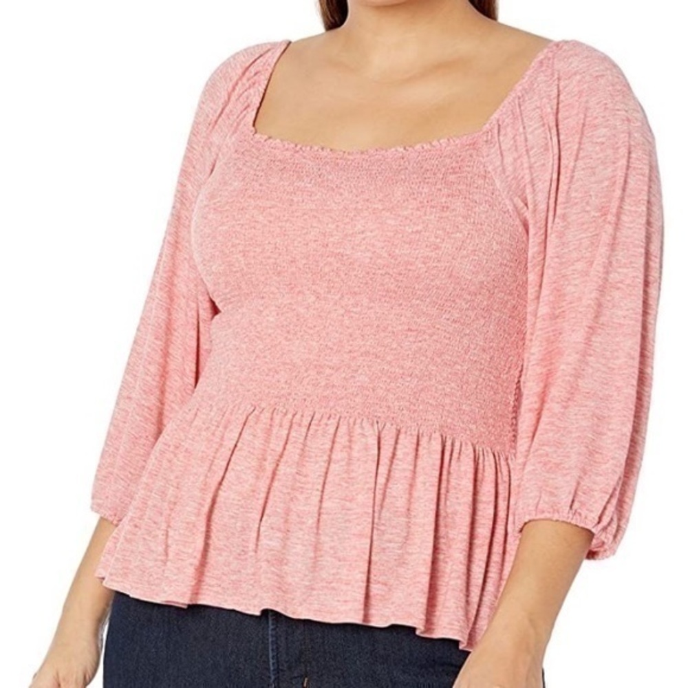 Jessica Simpson shades rose sherrie ruffle top
